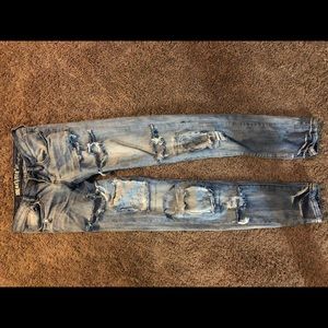 Machine jeans w rips
